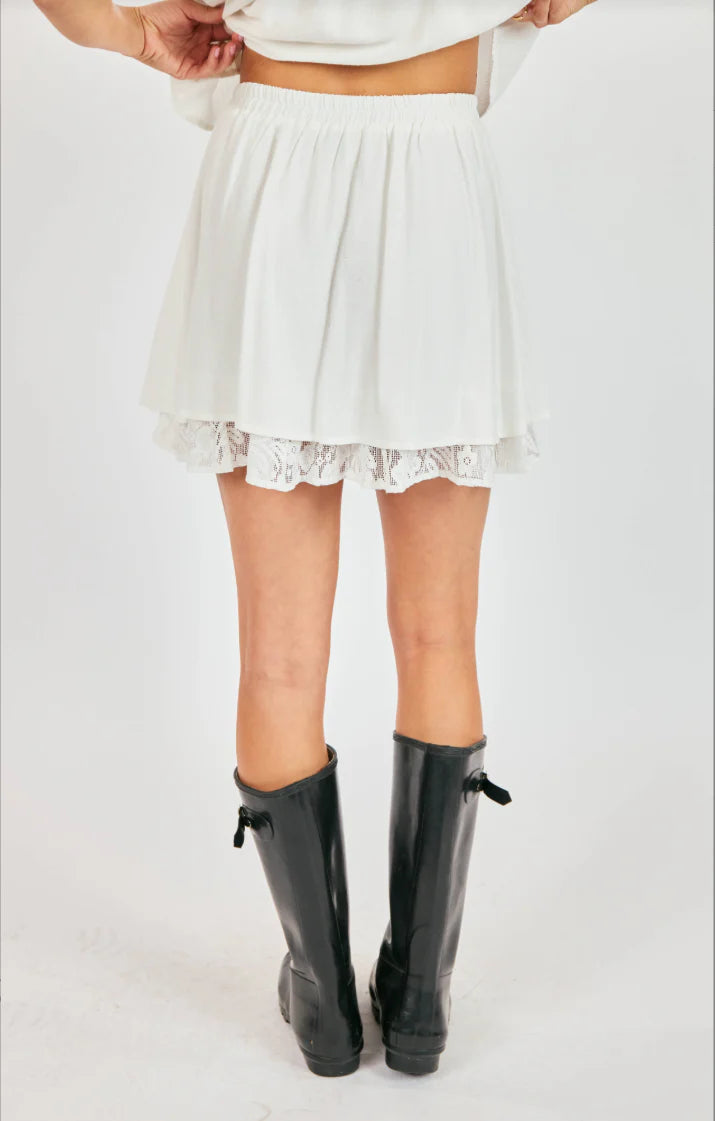 SADIE & SAGE MISTY LAYERED MINI SKIRT