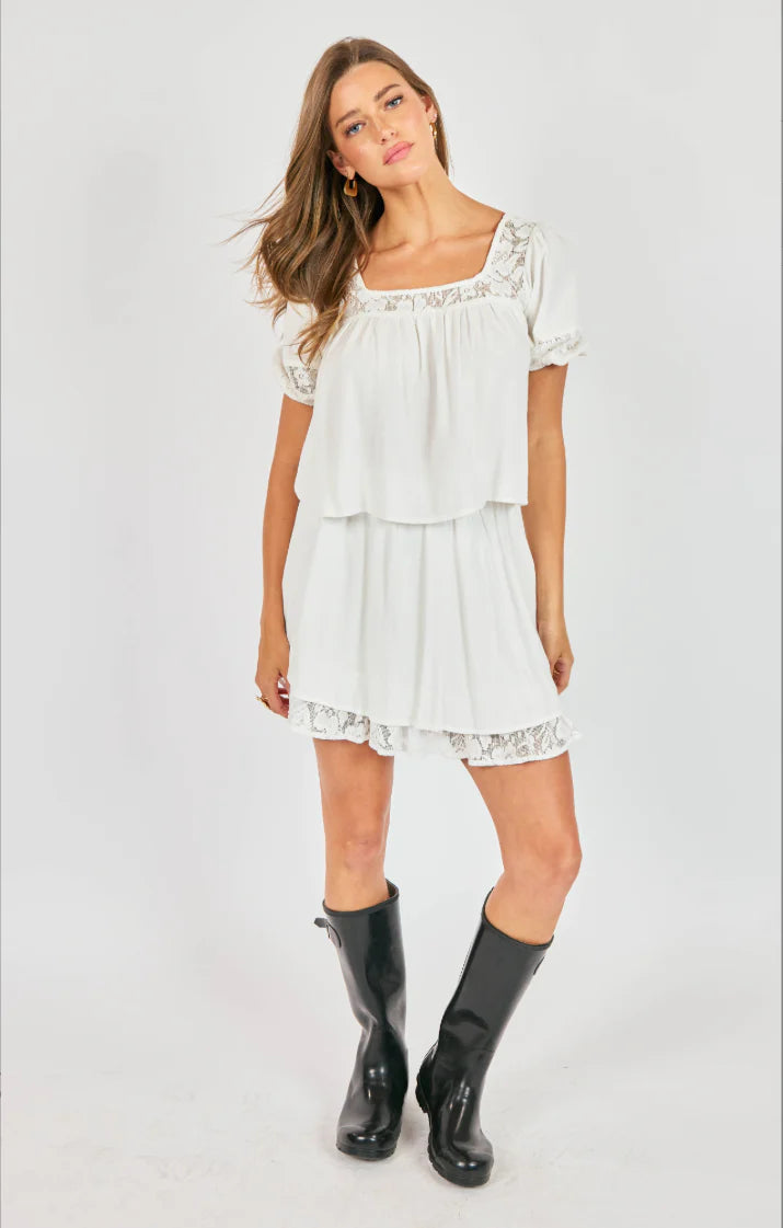 SADIE & SAGE MISTY LAYERED MINI SKIRT