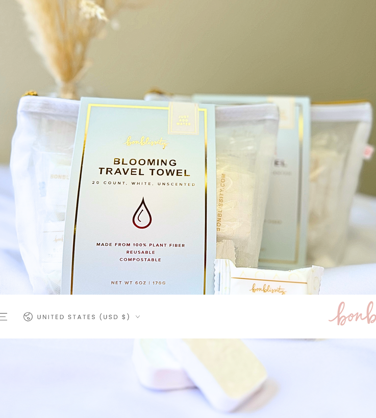 Bonblissity Blooming Travel Towel Set
