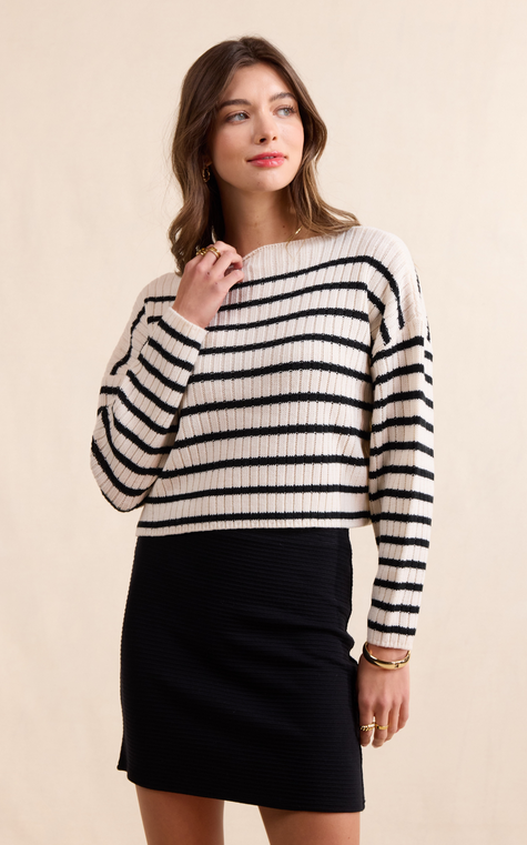 Rosalind Striped Crop Sweater