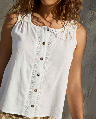 Manzana Button Front Tank
