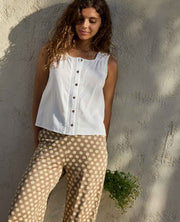 Manzana Button Front Tank