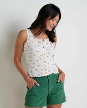 Foothill Pointelle Button Tank