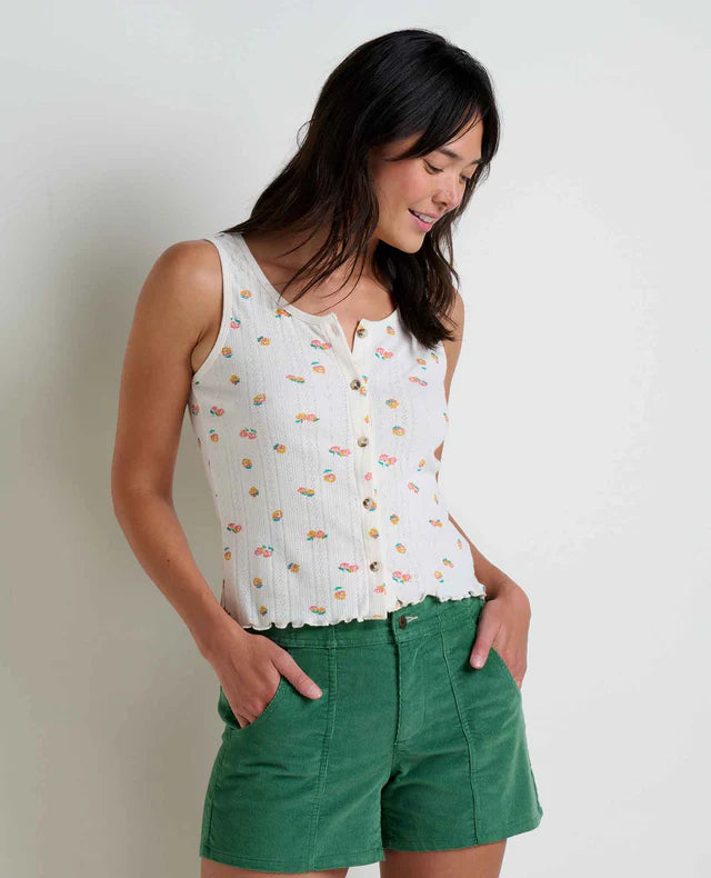 Foothill Pointelle Button Tank