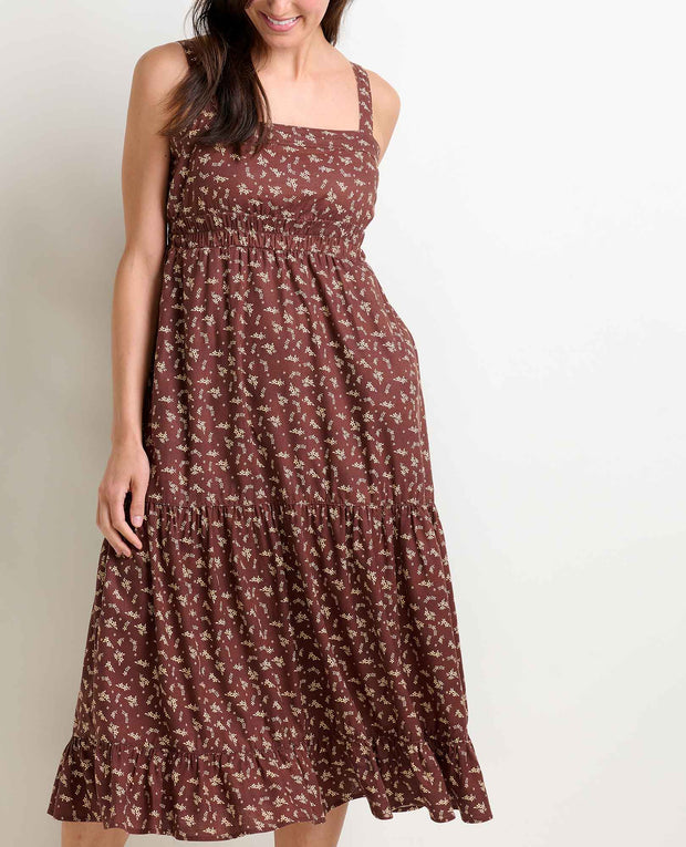 Toad & Co Taj Hemp Tiered Midi Dress