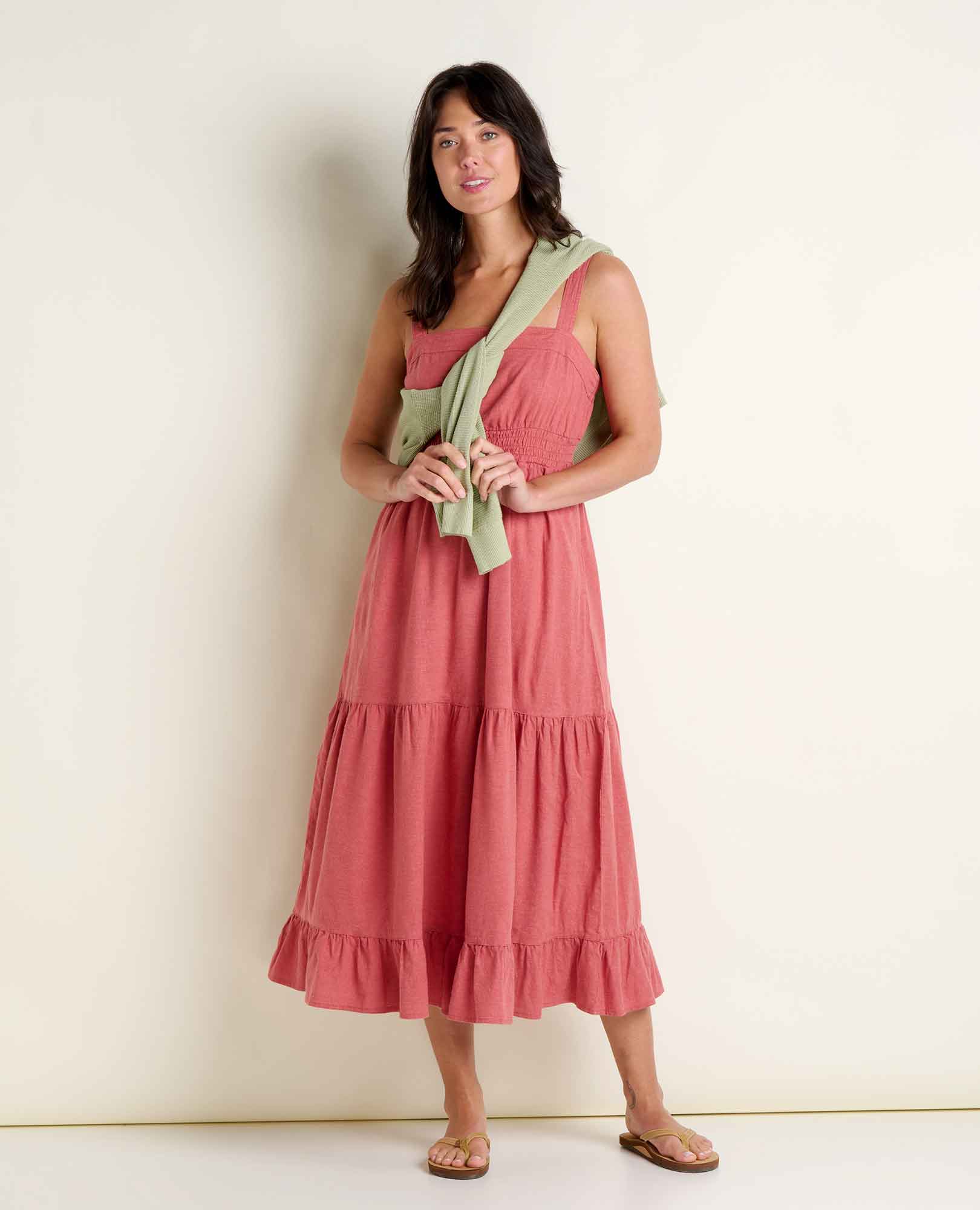 Toad & Co Taj Hemp Tiered Midi Dress