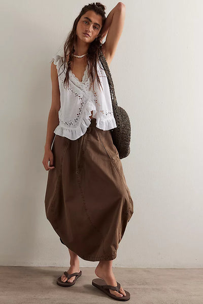 WILLOW POPLIN MAXI SKIRT