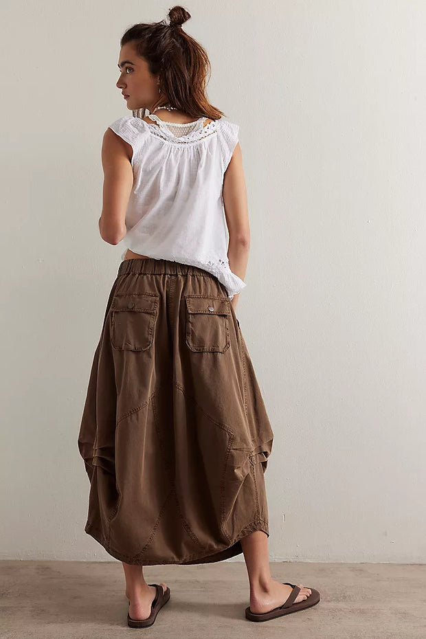 WILLOW POPLIN MAXI SKIRT