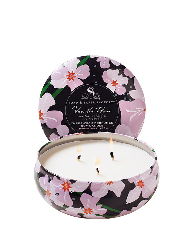 Three Wick Perfumed Soy Candle