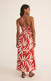 Elodi Palm Floral Midi Dress
