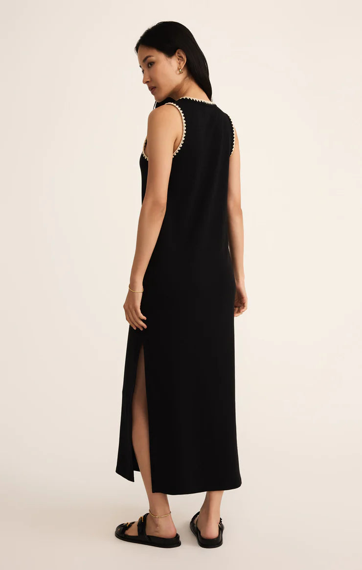 Delamer Whipstick Rib Midi Dress