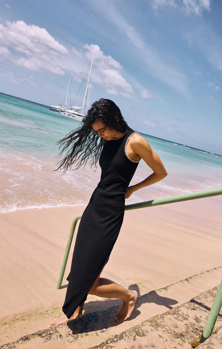 Delamer Whipstick Rib Midi Dress
