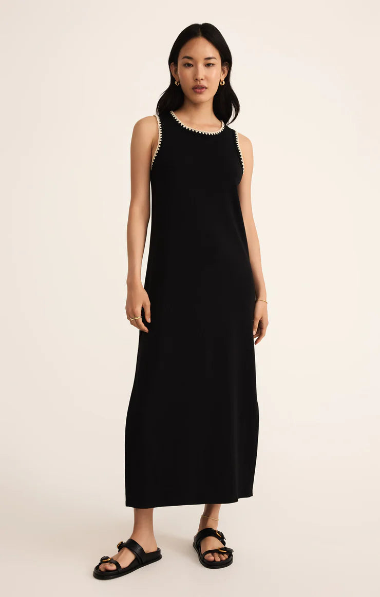 Delamer Whipstick Rib Midi Dress