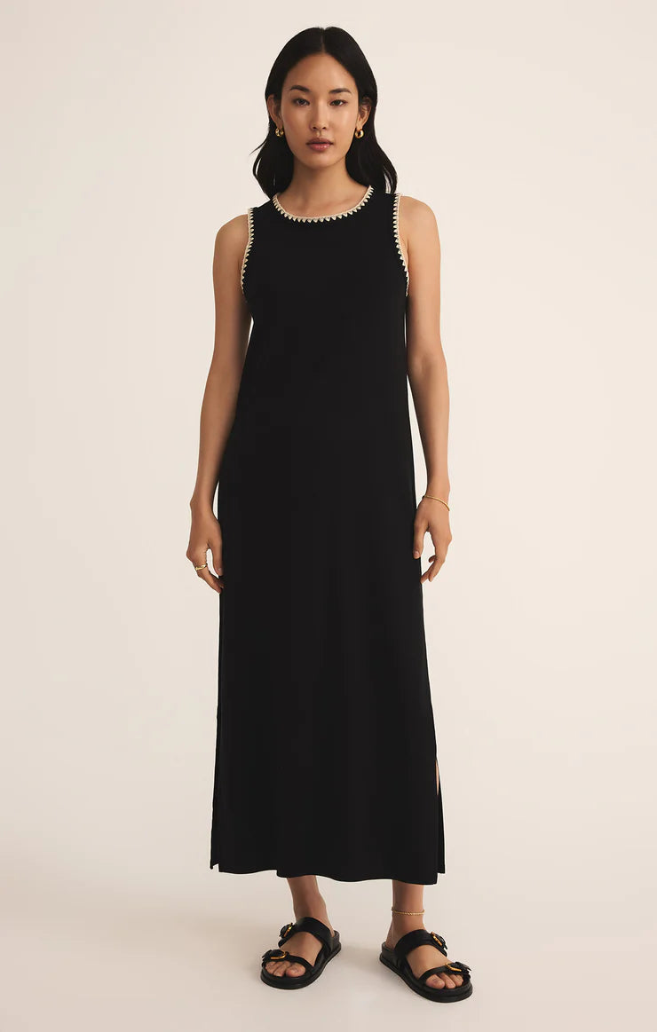 Delamer Whipstick Rib Midi Dress