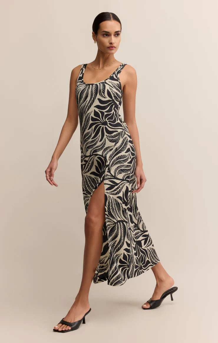 POLANCO PALM MIDI DRESS