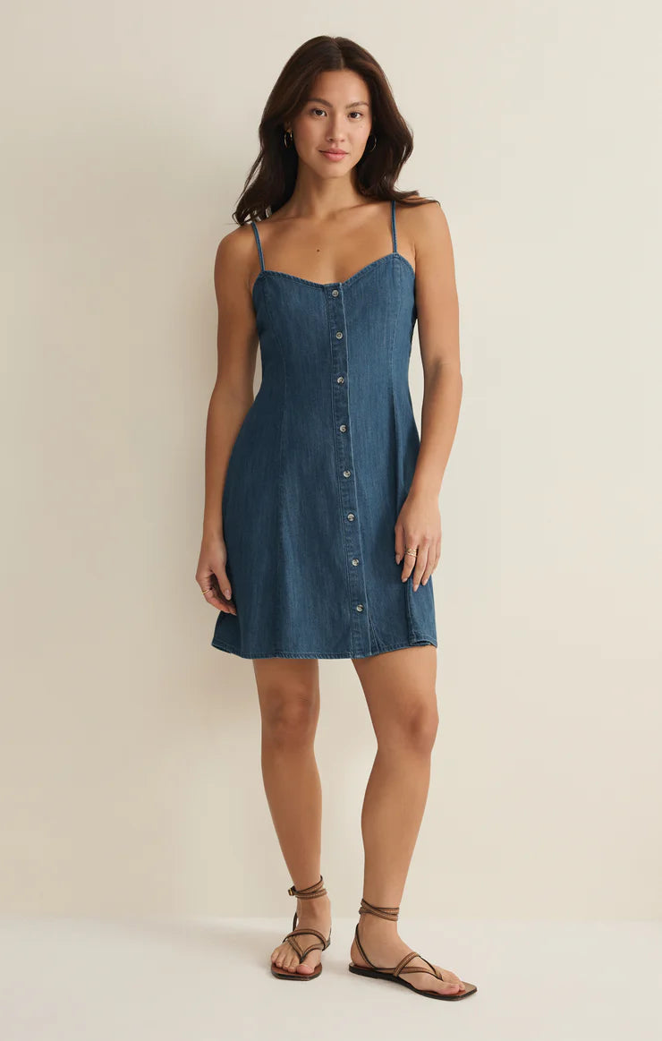 Z Supply Angel Eyes Denim Mini Dress