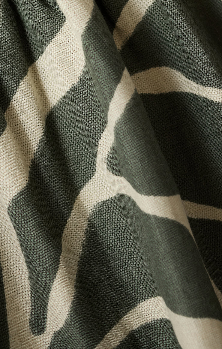 Z Supply Bayside Tova Palm Linen Maxi Dress