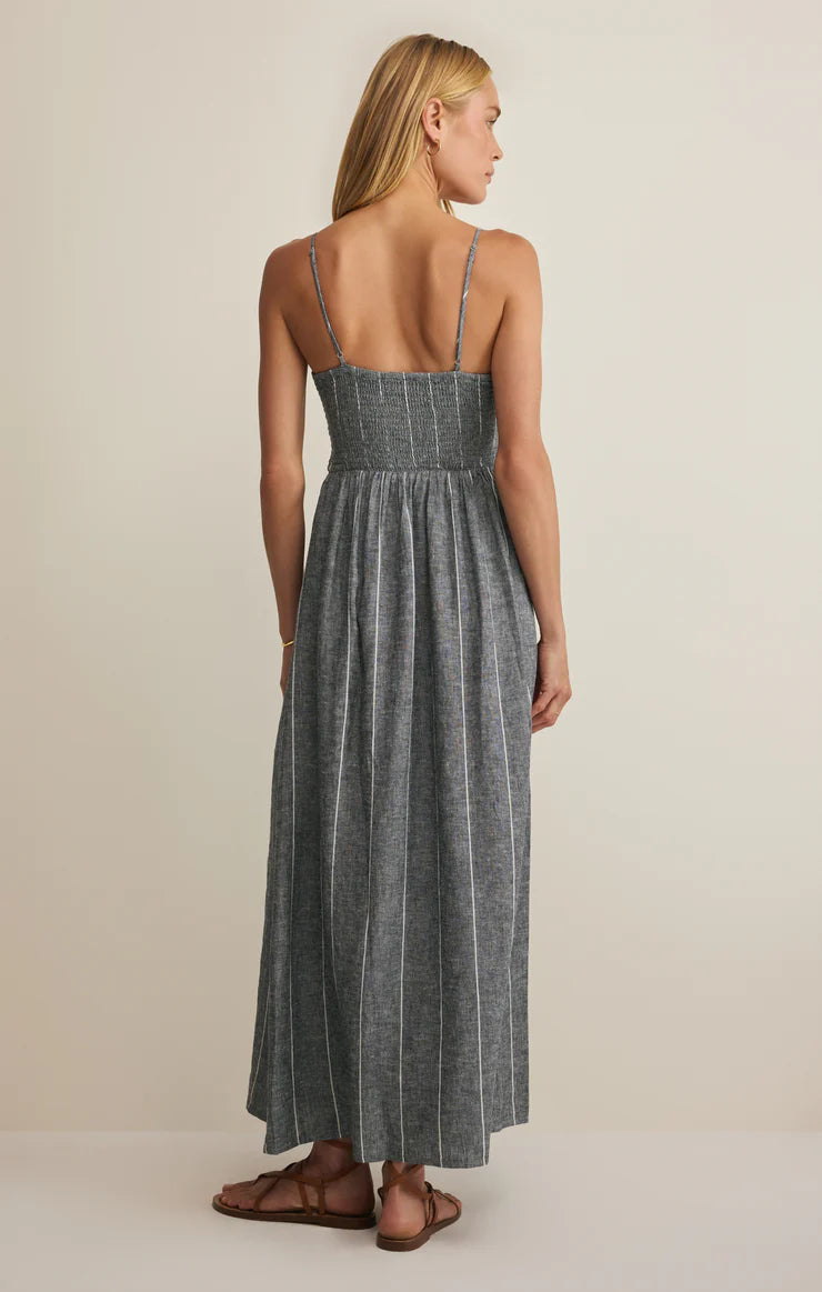 Z Supply Romy Striped Linen Maxi Dress