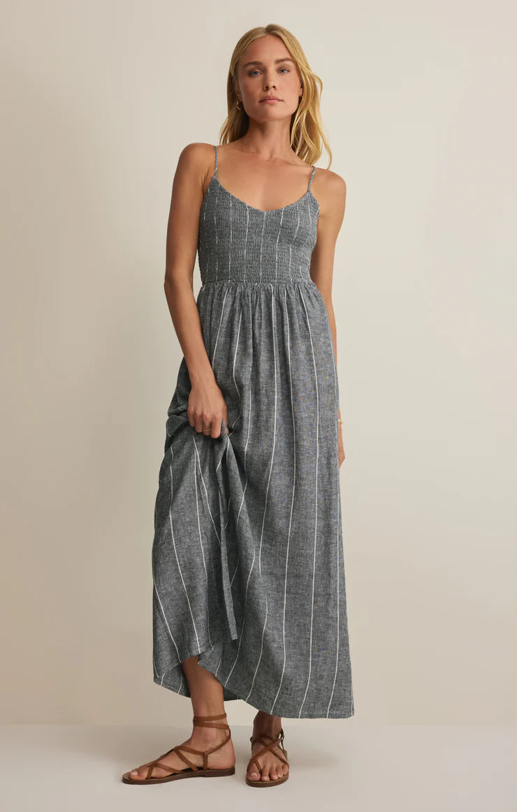 Z Supply Romy Striped Linen Maxi Dress