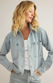 Z Supply All Day Cropped Denim Jacket