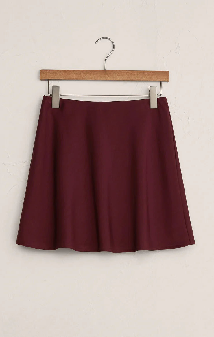 Chablis Satin Mini Skirt