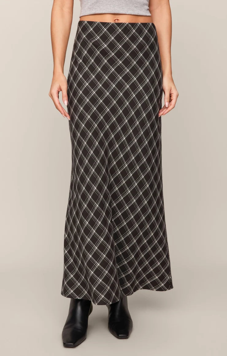 Europa Plaid Maxi Skirt