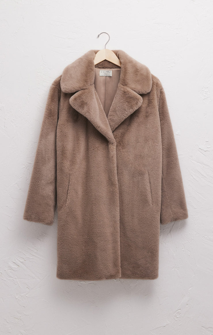 JEWEL FAUX FUR COAT