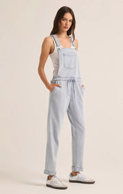 KNIT DENIM OVERALLS