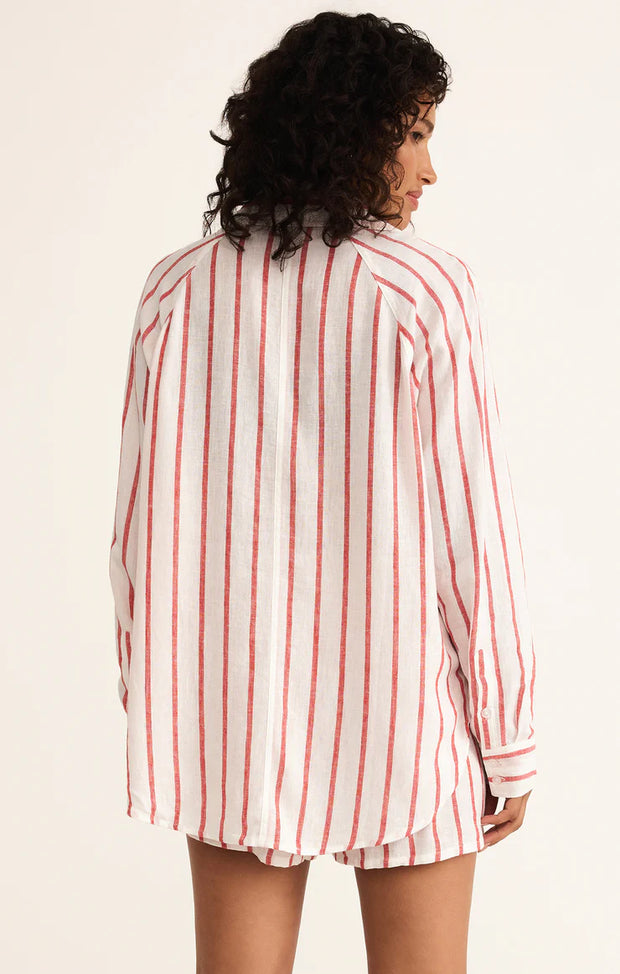 Perfect Linen Striped Top