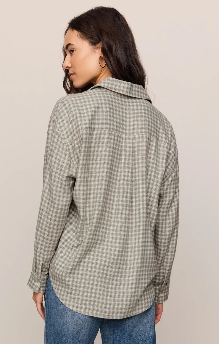 RIVER PLAID BUTTON-UP