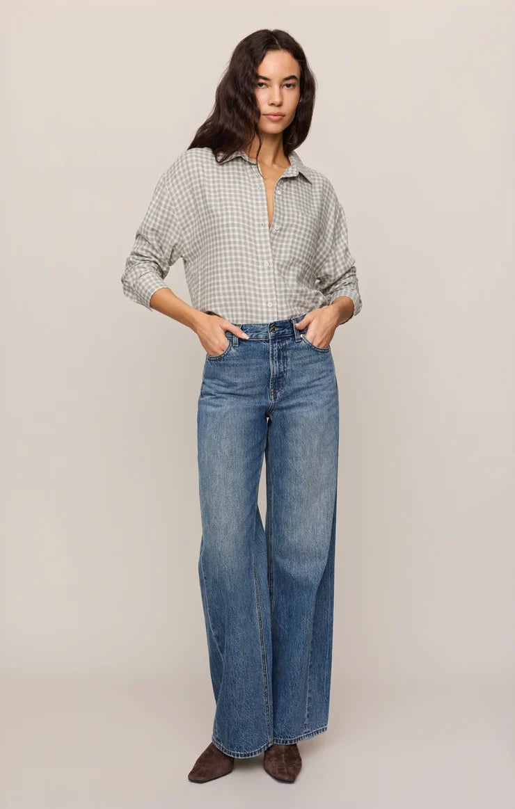 RIVER PLAID BUTTON-UP