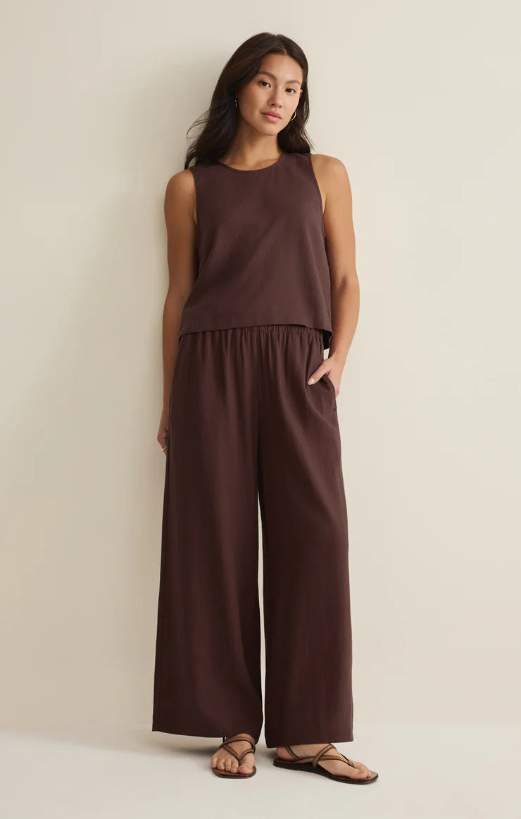 Z Supply Sloane Linen Cropped Tank