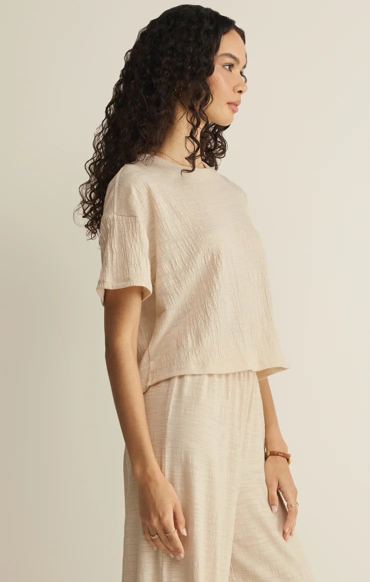 Z Supply Sway Textured Cropped Tee