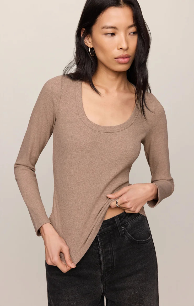 Greyson Scoop Long Sleeve Tee