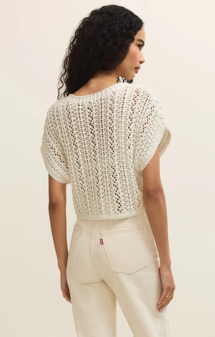 Z Suplly Ballast Cropped Crochet Top