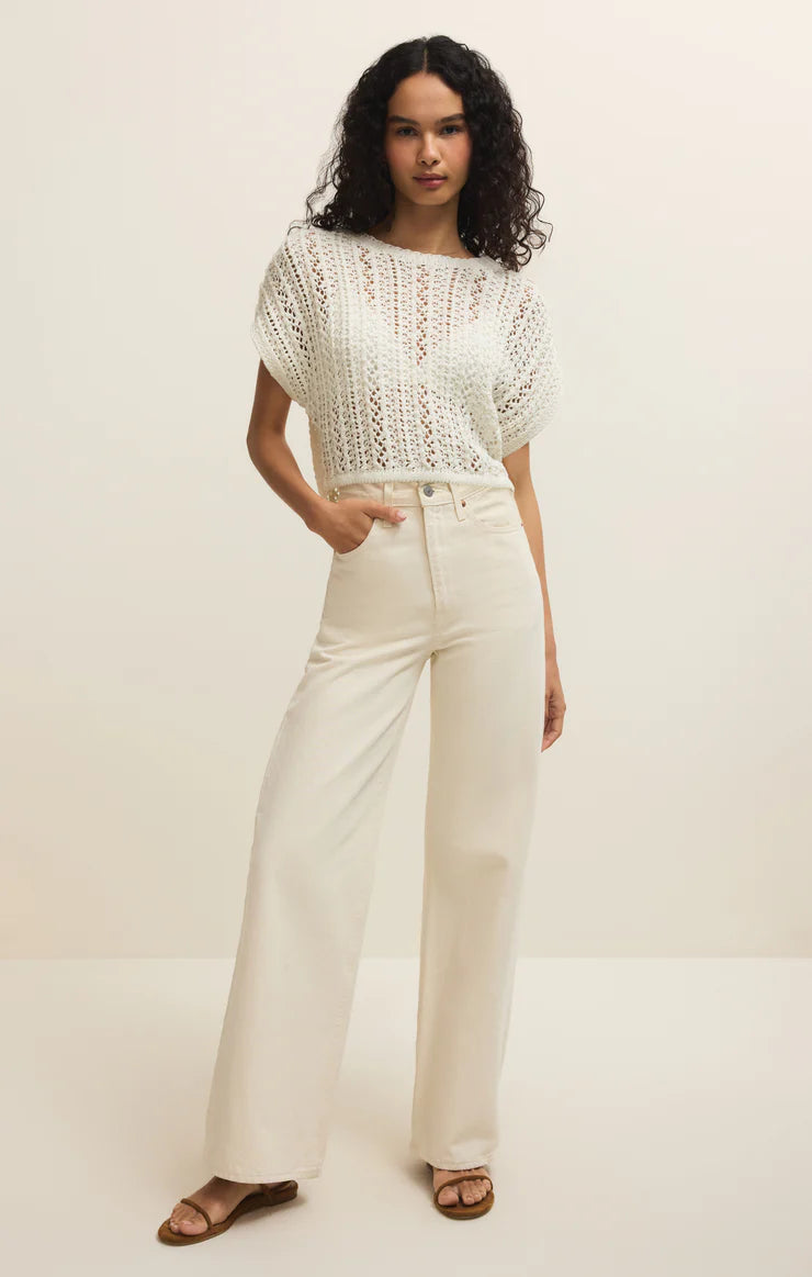 Z Suplly Ballast Cropped Crochet Top