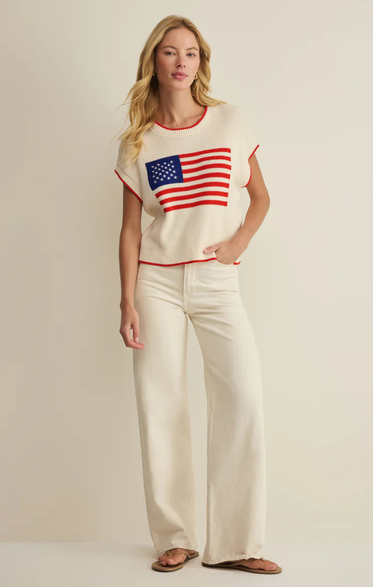 Z Supply Sleeveless Patriot Sweater