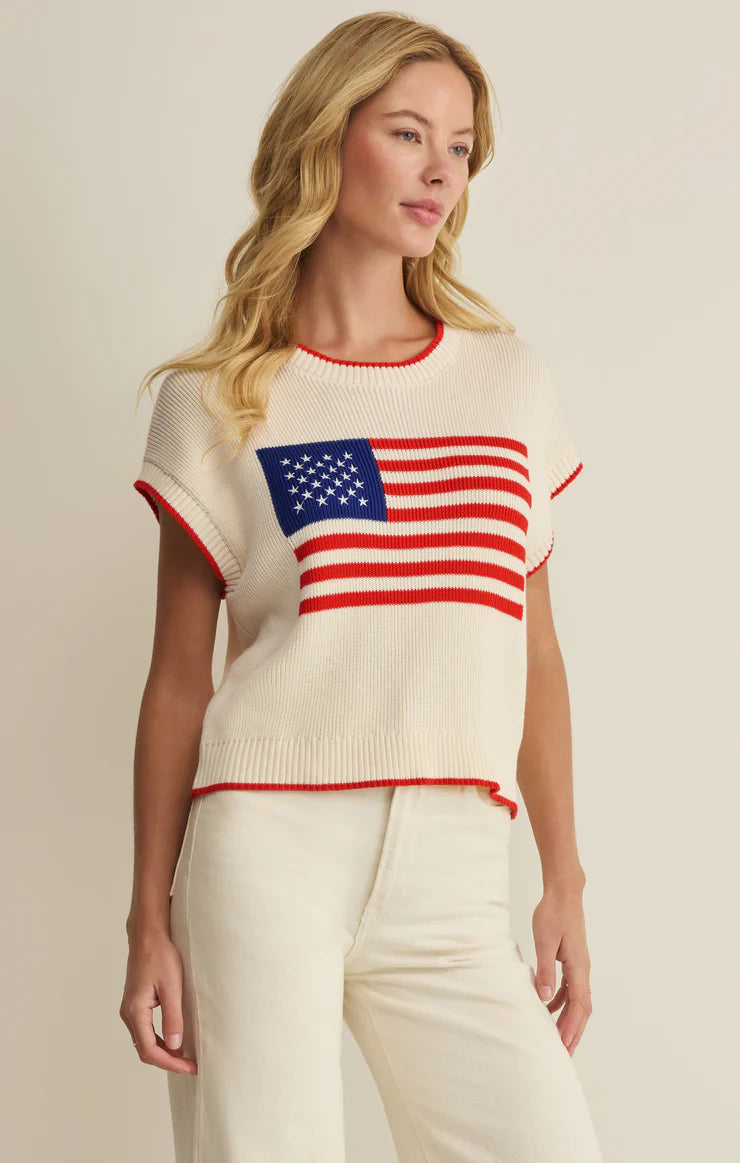 Z Supply Sleeveless Patriot Sweater