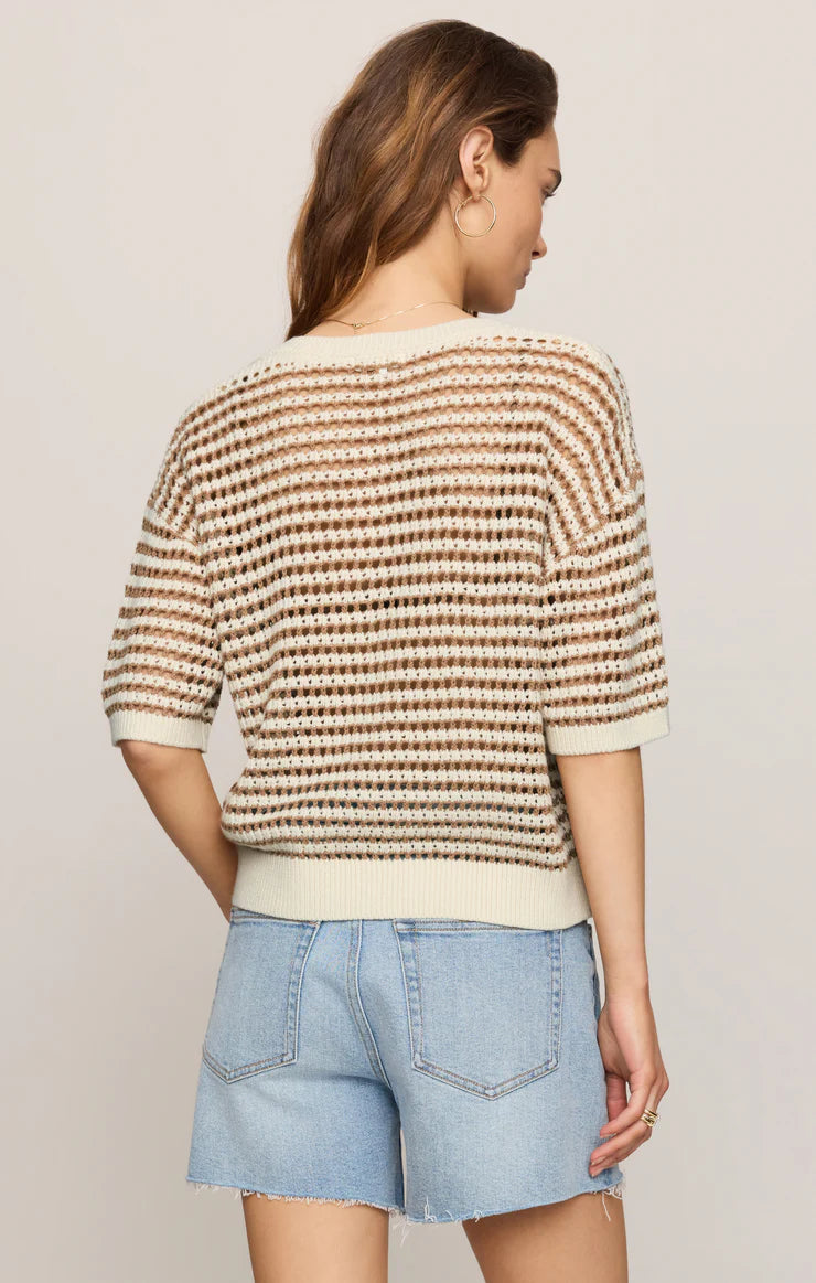 Z Supply Kylo Striped Crochet Sweater