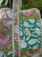 Patchwork Cotton Quilted Women's Shoulder Bag Shopping Bags