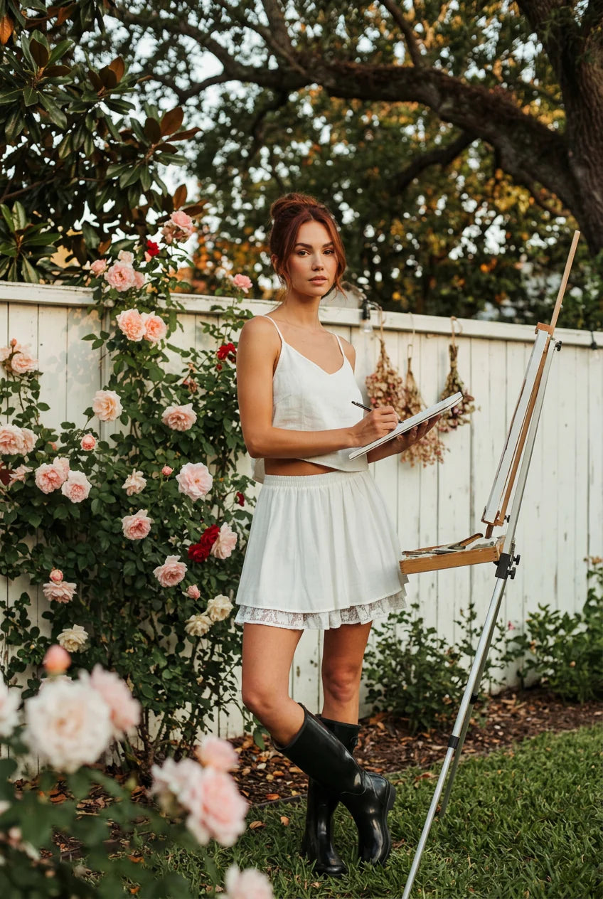 SADIE & SAGE MISTY LAYERED MINI SKIRT