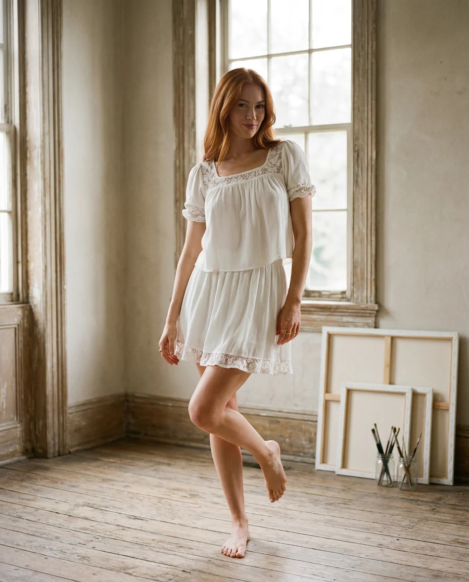 SADIE & SAGE MISTY LAYERED MINI SKIRT
