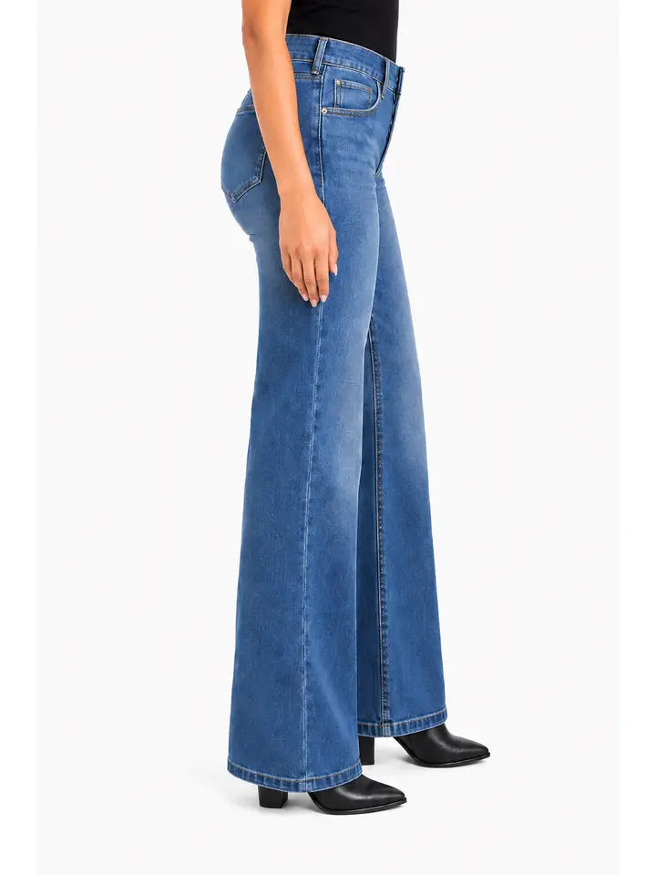 Better Butter-1822 Denim Slim Wide Leg