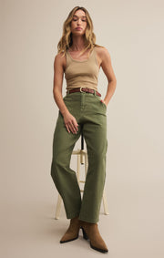 Olive Twil Pants
