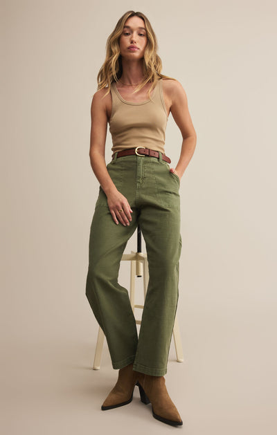Olive Twil Pants