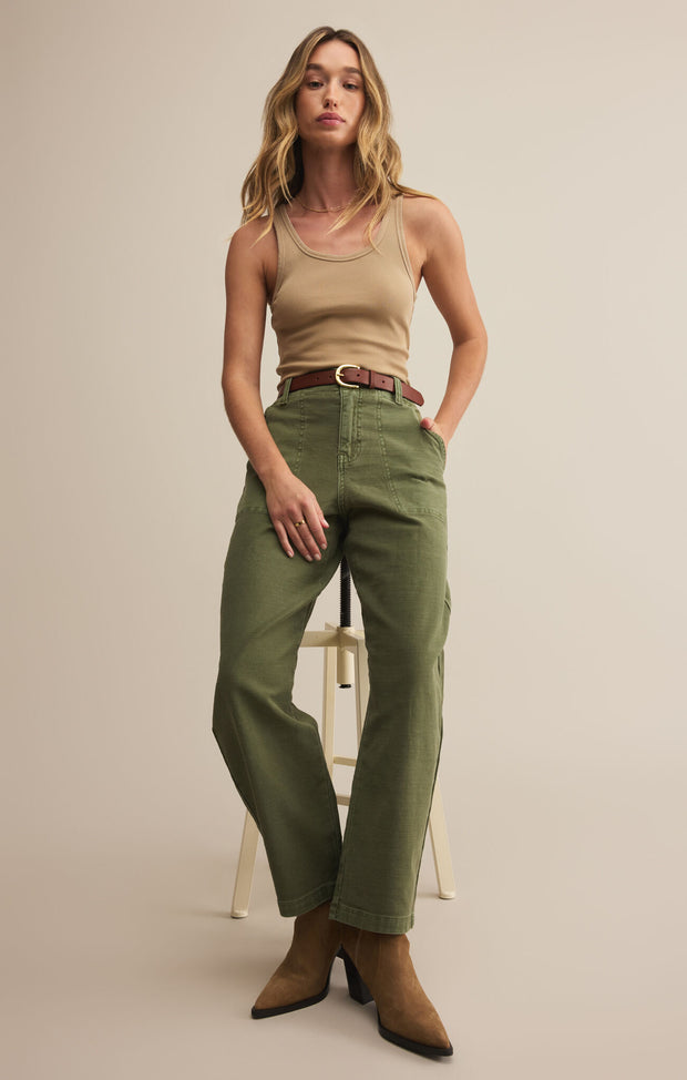 Olive Twil Pants