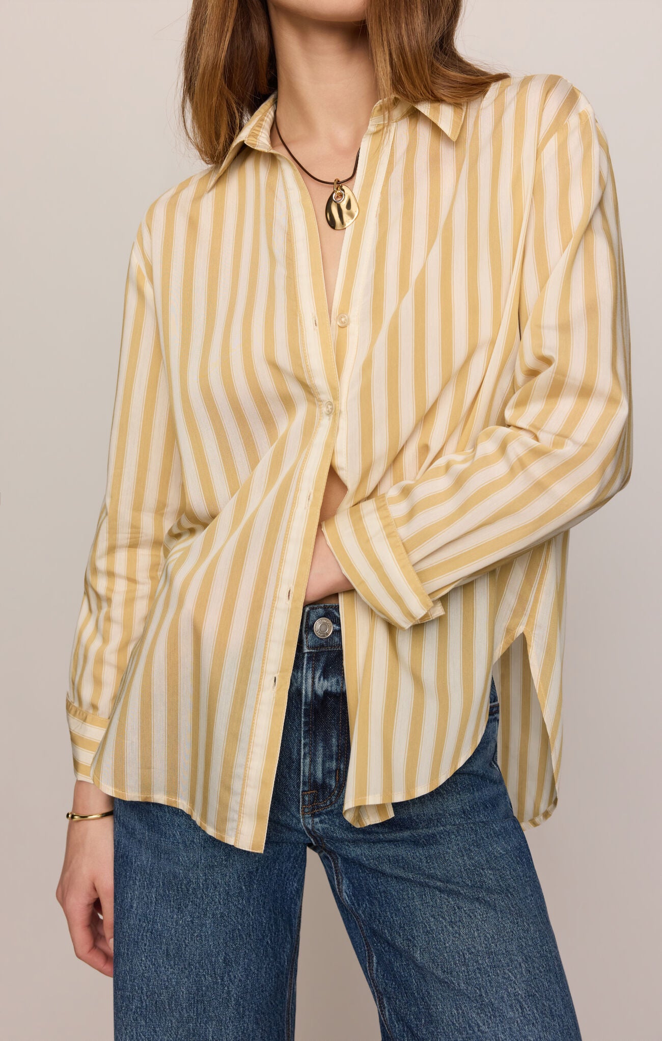 Golden Haven Button Top