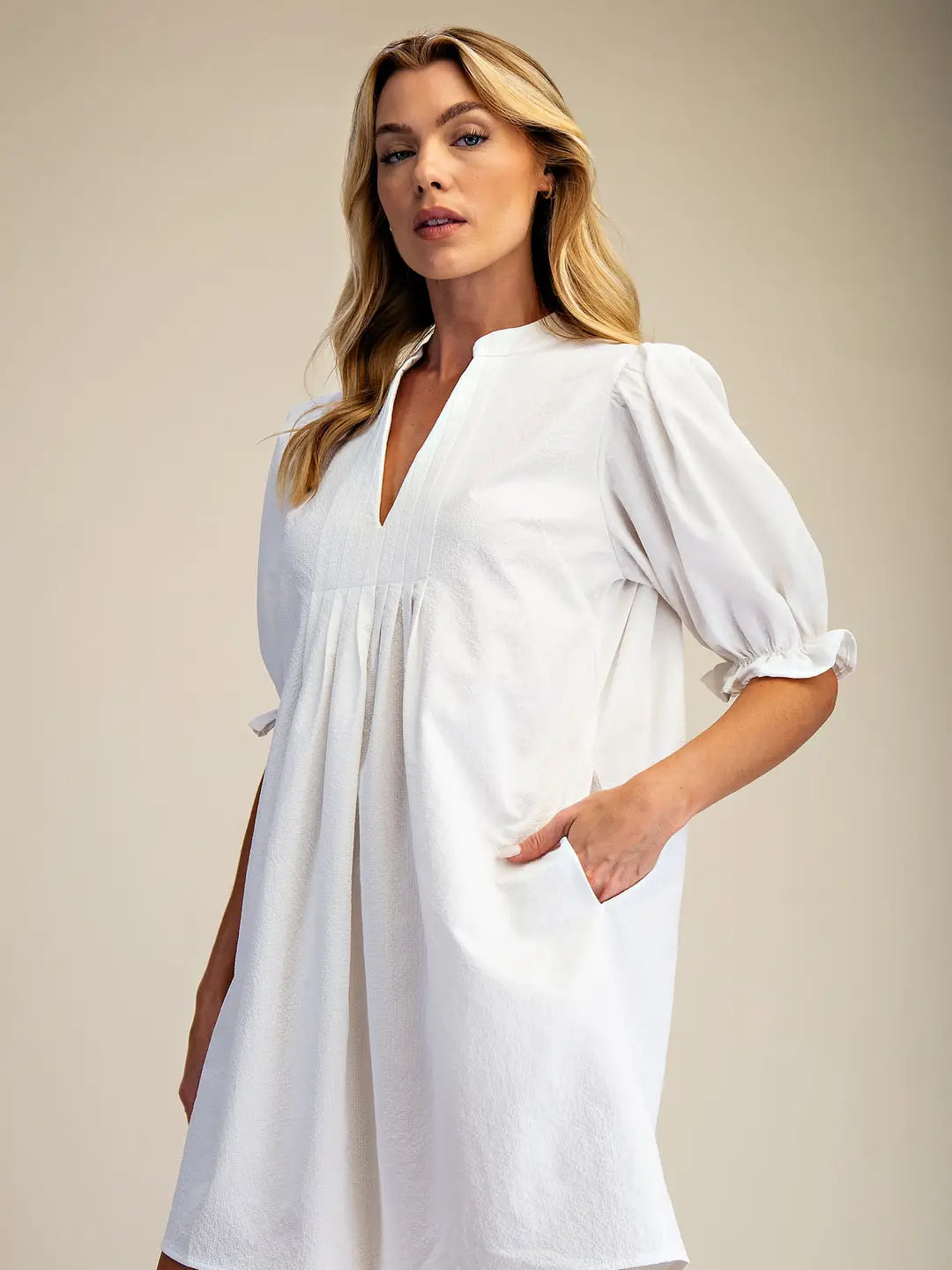 Puff Sleeve Mini Dress Angelica