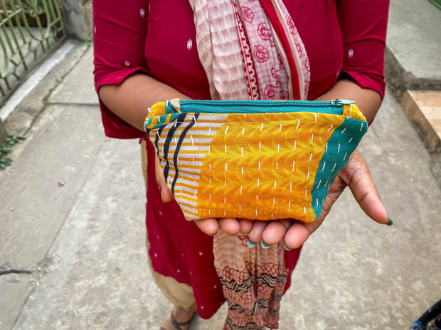 Kantha Cosmetic Bag | Small