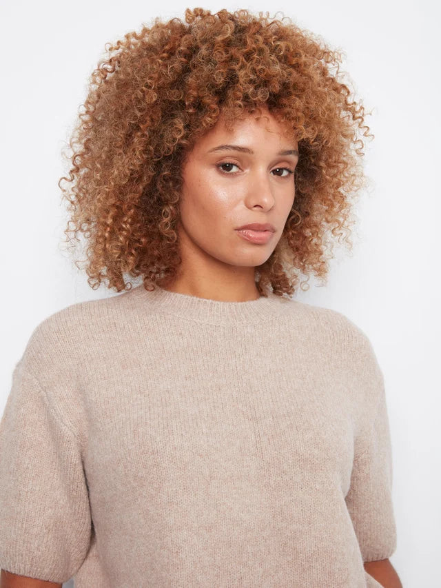 Balloon Elbow Sleeve Knit Sweater